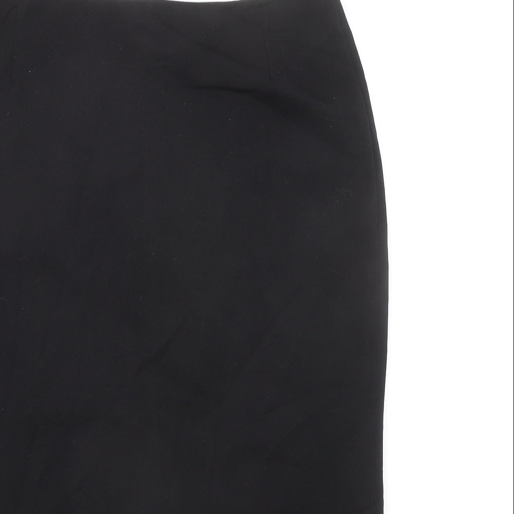 Paul Separates Womens Black Polyester Straight & Pencil Skirt Size 12 Zip