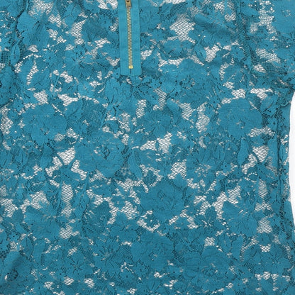 Womens UK Size 6 Warehouse Green Basic Blouse