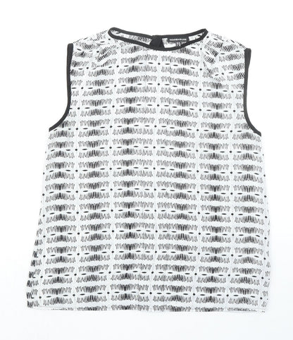 Womens UK Size 10 Warehouse White Basic Blouse