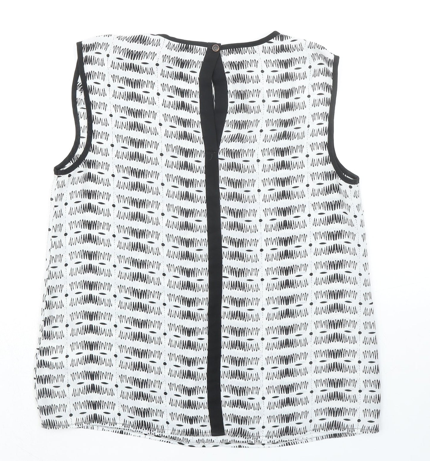 Womens UK Size 10 Warehouse White Basic Blouse