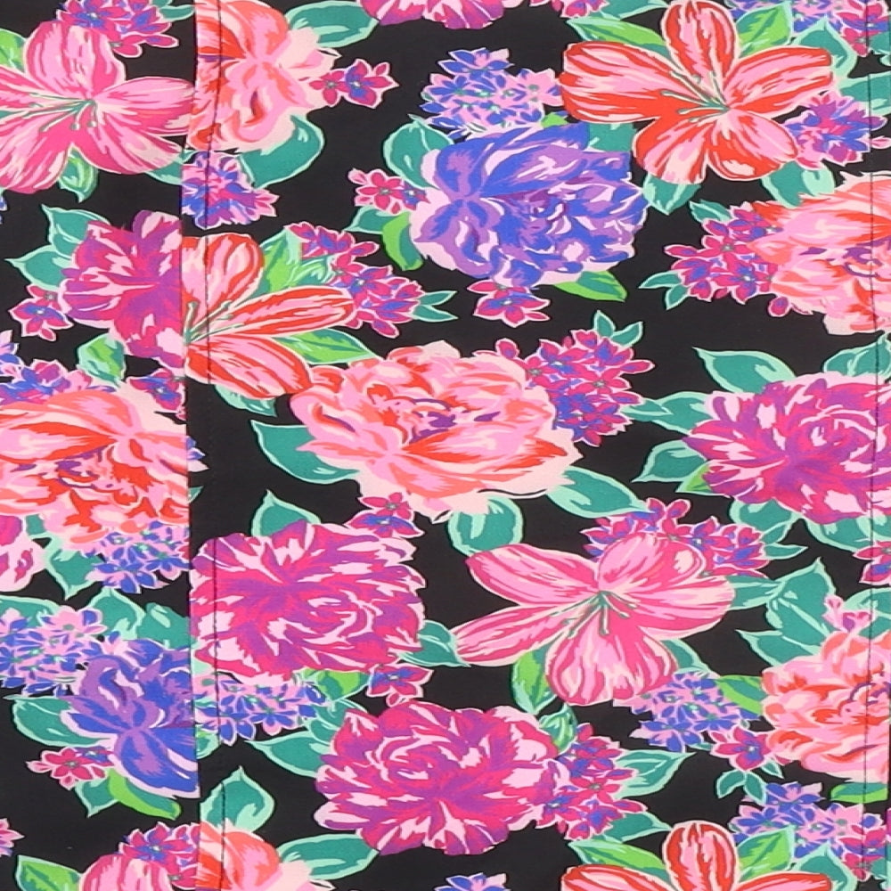 Womens UK Size M Zara Multicoloured Cropped Blouse