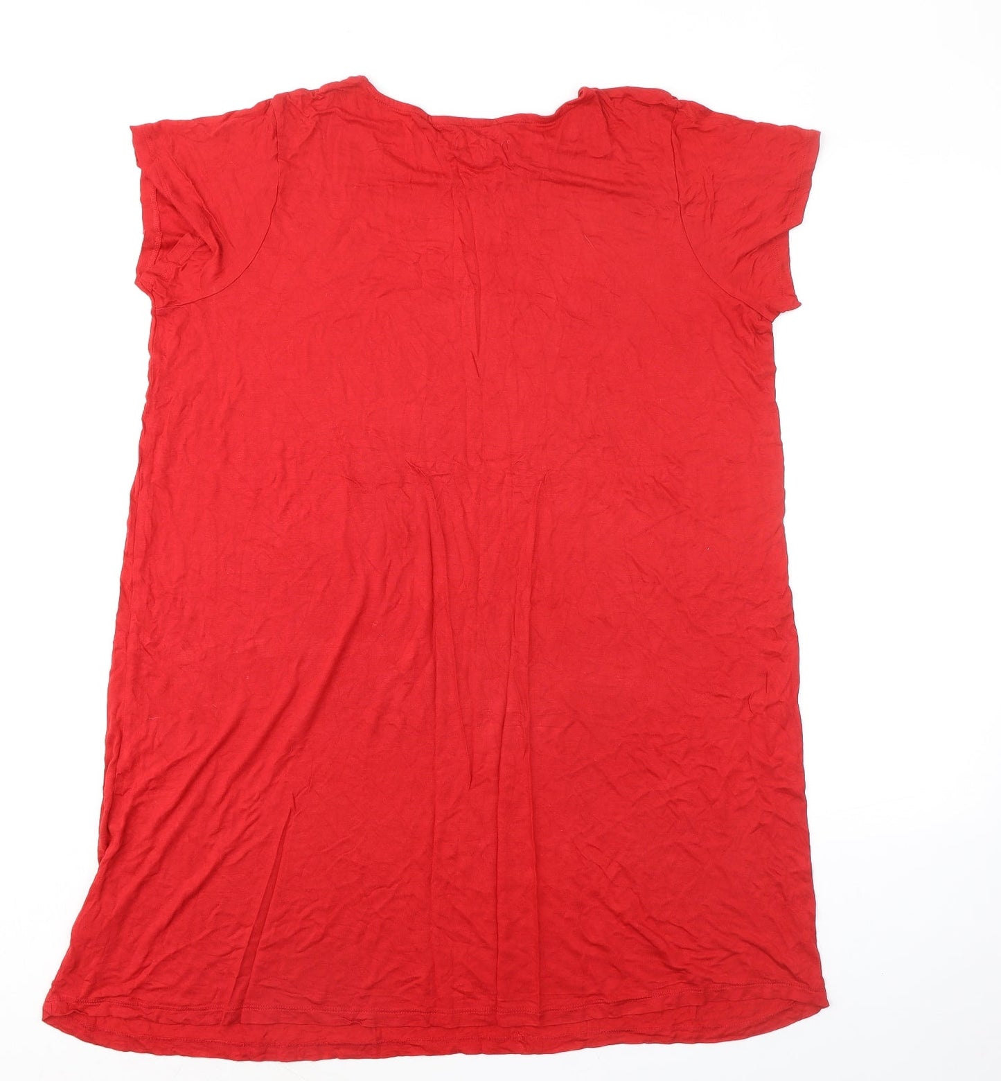 Womens UK Size 20 Studio Red Tunic T-Shirt