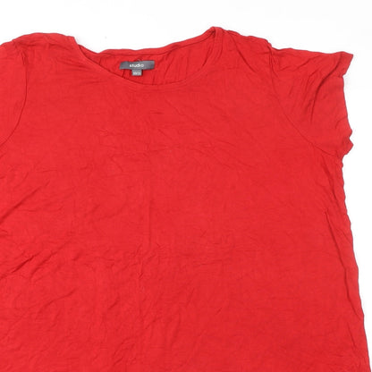 Womens UK Size 20 Studio Red Tunic T-Shirt