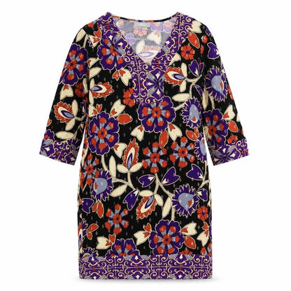 Wallis Womens Black Geometric Polyester Shift Size 10 V-Neck