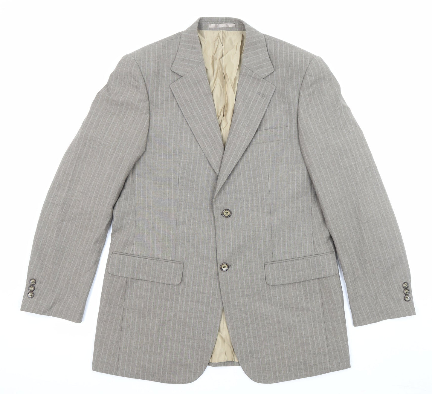 Mens UK Size 38 Brook Taverner Regular Beige Suit Jacket