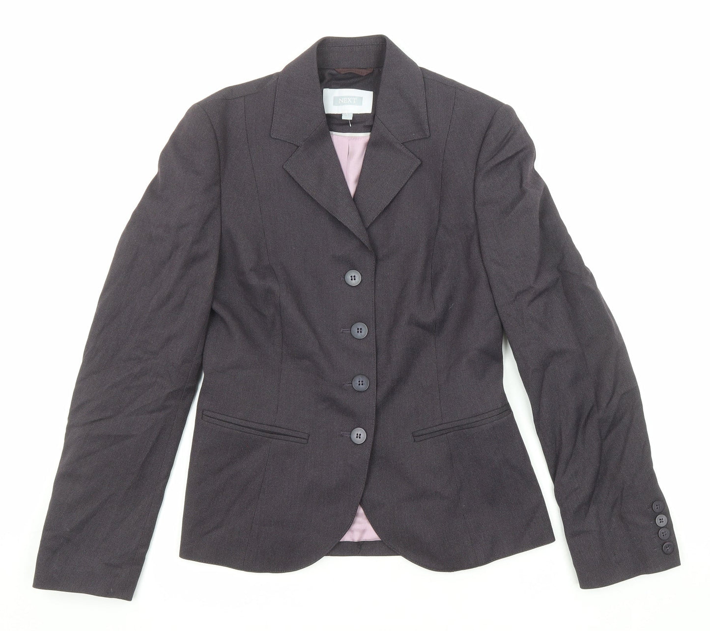 NEXT Womens Black Polyester Jacket Blazer Size 8