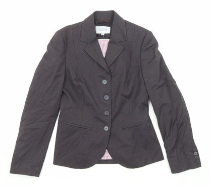 NEXT Womens Black Polyester Jacket Blazer Size 8