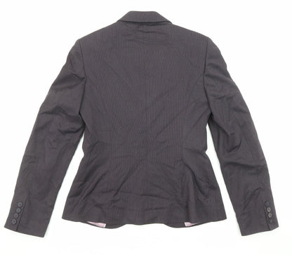 NEXT Womens Black Polyester Jacket Blazer Size 8