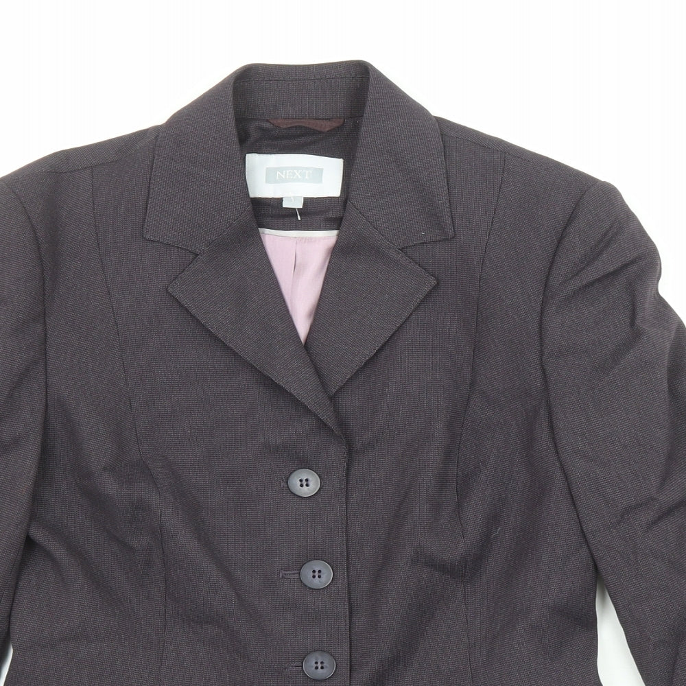 NEXT Womens Black Polyester Jacket Blazer Size 8