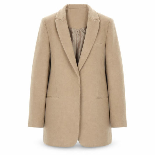 Zara Womens Beige Overcoat Coat Size XS Snap