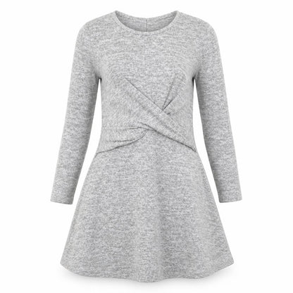 Dorothy Perkins Womens Grey Polyester Fit & Flare Size 12 Round Neck Pullover - Front Detail