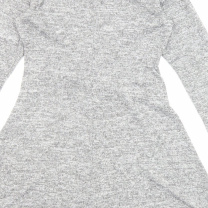 Dorothy Perkins Womens Grey Polyester Fit & Flare Size 12 Round Neck Pullover - Front Detail