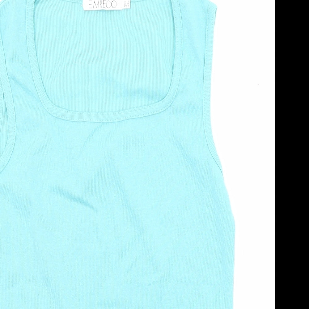 Womens UK Size 12 Emreco Blue Basic Tank
