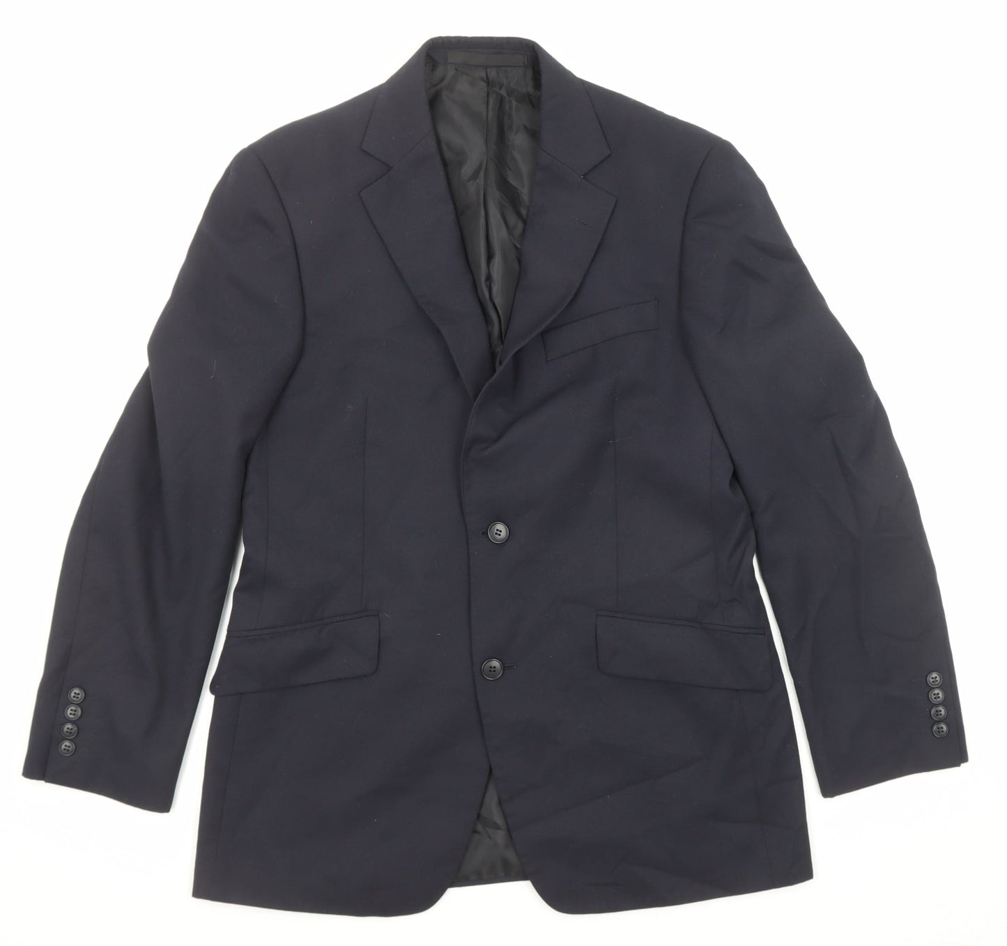 Mens UK Size 38 Terry de Havilland Regular Blue Suit Jacket