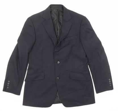 Mens UK Size 38 Terry de Havilland Regular Blue Suit Jacket