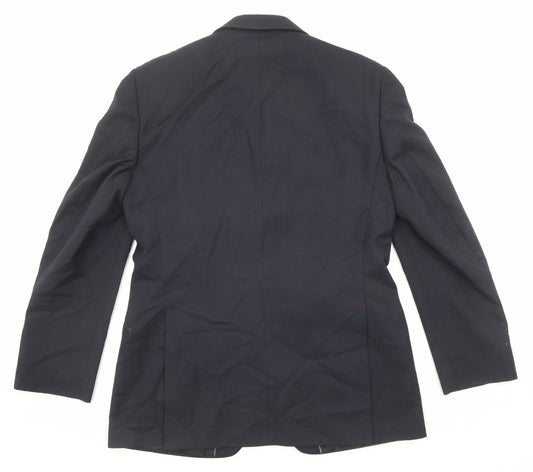 Mens UK Size 38 Terry de Havilland Regular Blue Suit Jacket