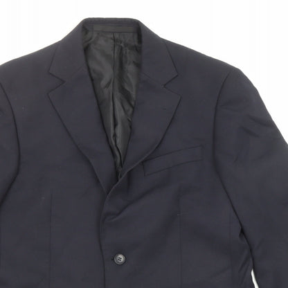 Mens UK Size 38 Terry de Havilland Regular Blue Suit Jacket