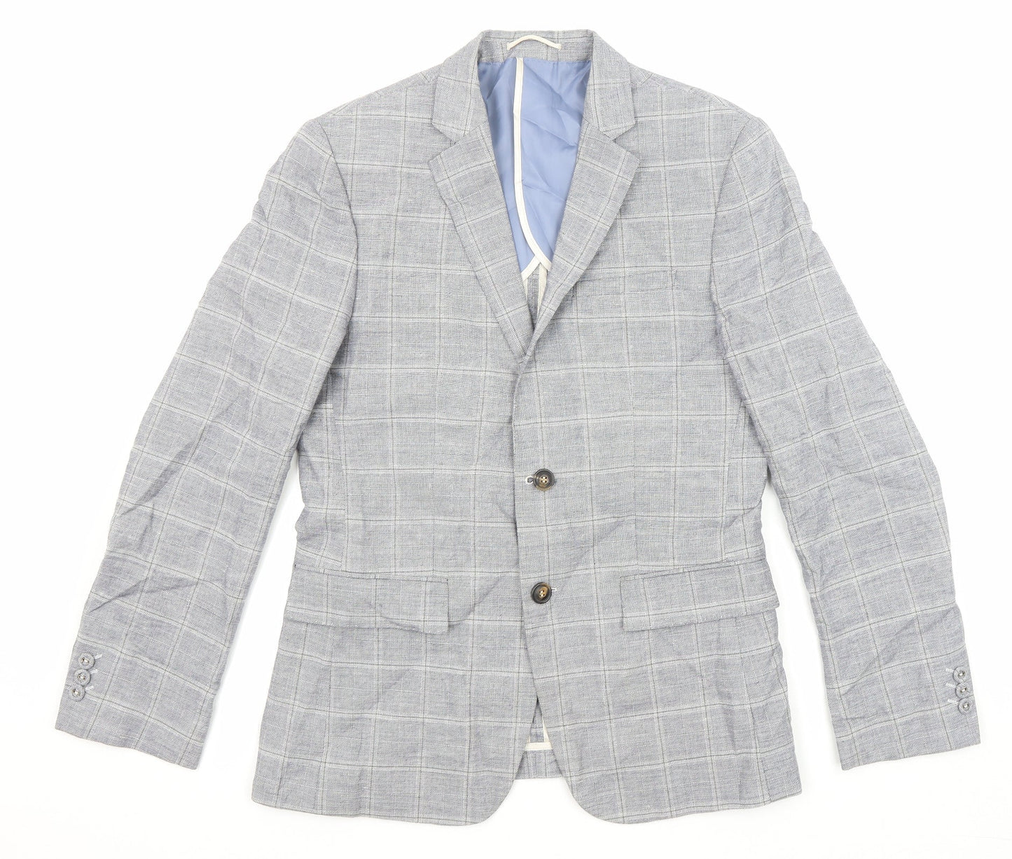 Mens UK Size 40 River Island Regular Grey Suit Jacket