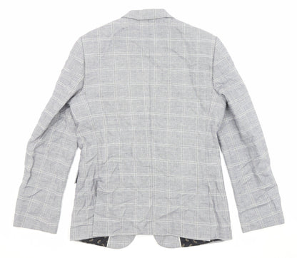 Mens UK Size 40 River Island Regular Grey Suit Jacket