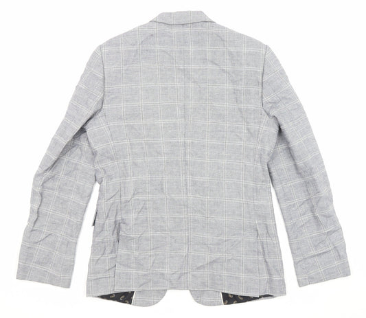 Mens UK Size 40 River Island Regular Grey Suit Jacket