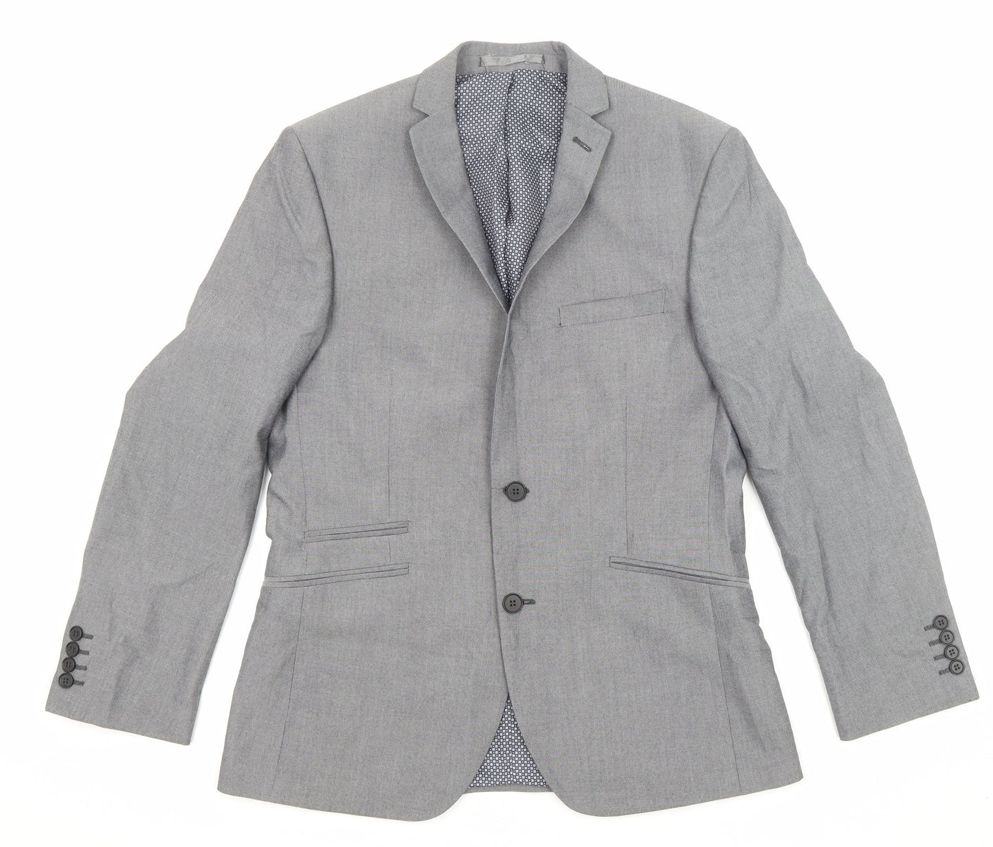 Mens UK Size 40 Limehaus Regular Grey Suit Jacket