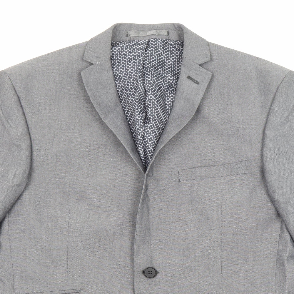 Mens UK Size 40 Limehaus Regular Grey Suit Jacket