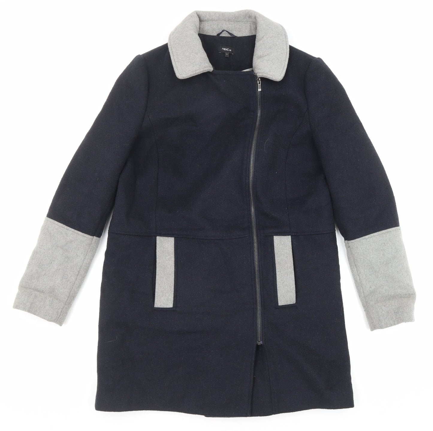 Womens UK Size 12 NEXT Blue Overcoat