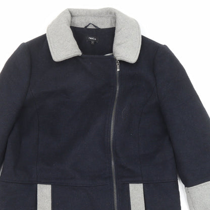 Womens UK Size 12 NEXT Blue Overcoat