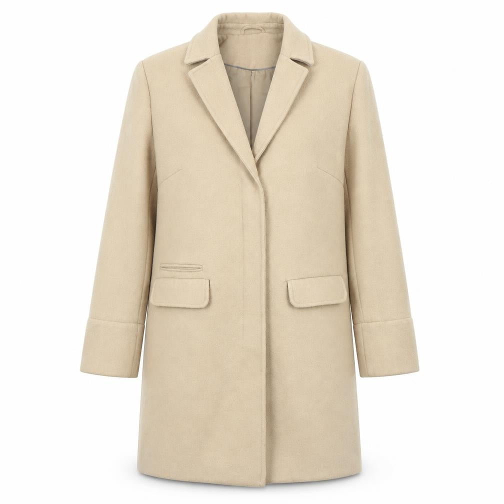 Womens UK Size 10 Topshop Beige Overcoat