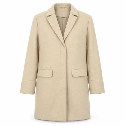 Womens UK Size 10 Topshop Beige Overcoat
