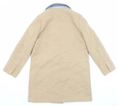 Womens UK Size 10 Topshop Beige Overcoat