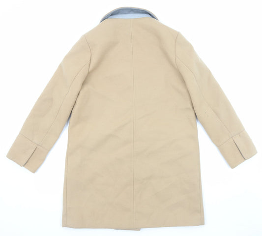 Womens UK Size 10 Topshop Beige Overcoat
