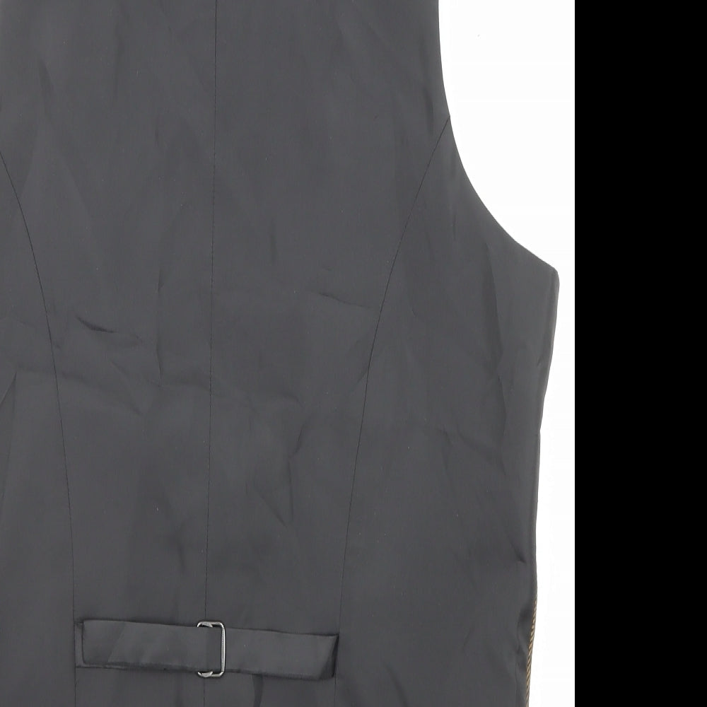 ASOS Mens Brown Polyester Jacket Suit Waistcoat Size 40 Regular