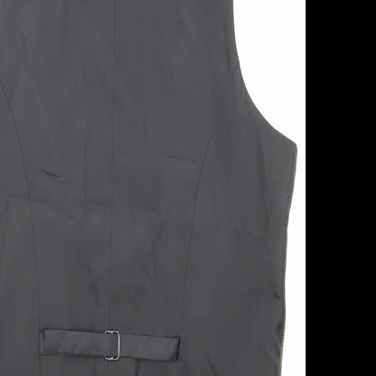 ASOS Mens Brown Polyester Jacket Suit Waistcoat Size 40 Regular