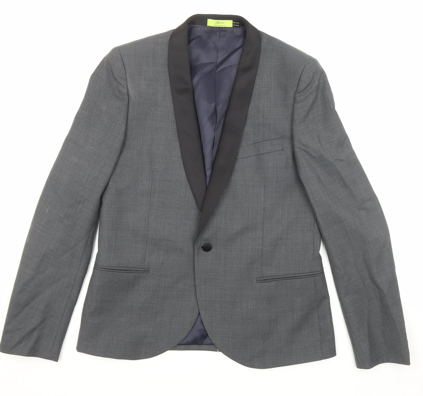 Mens UK Size 42 Topman Regular Grey Suit Tuxedo