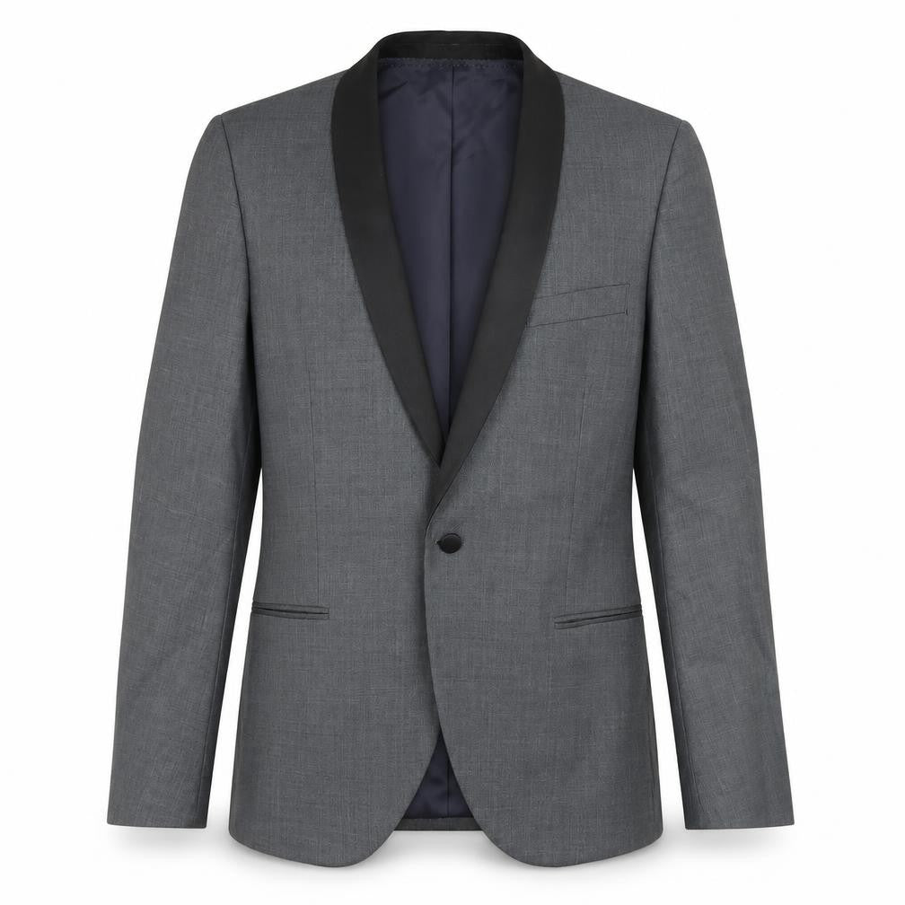 Mens UK Size 42 Topman Regular Grey Suit Tuxedo