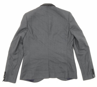 Mens UK Size 42 Topman Regular Grey Suit Tuxedo