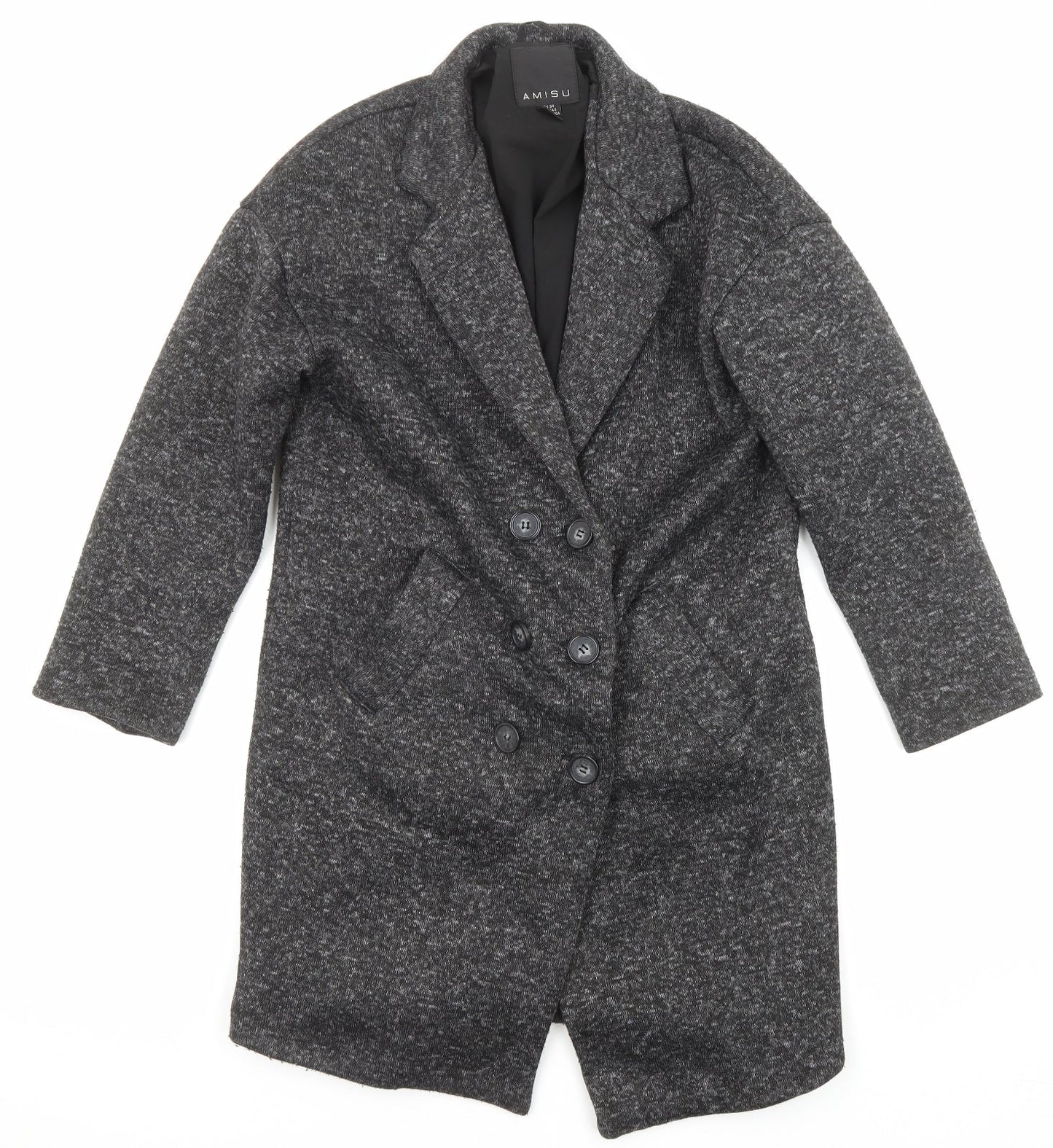 Womens UK Size 6 Amisu Grey Overcoat