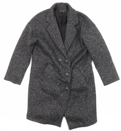 Womens UK Size 6 Amisu Grey Overcoat