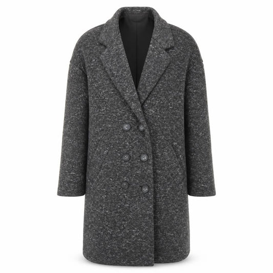 Womens UK Size 6 Amisu Grey Overcoat