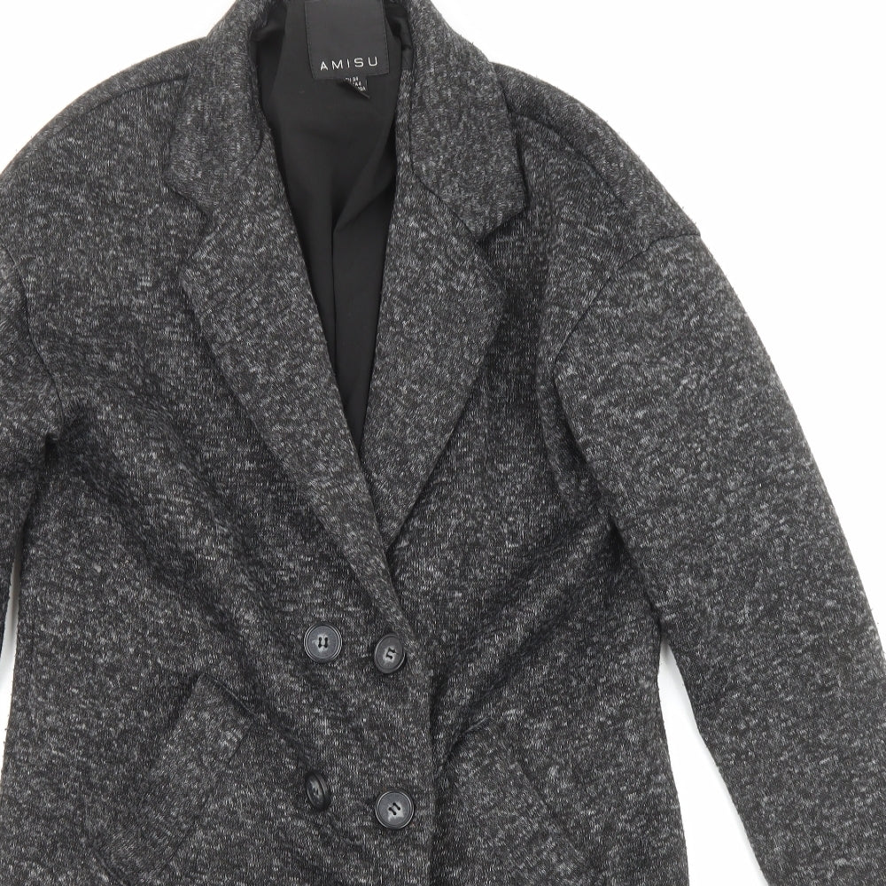 Womens UK Size 6 Amisu Grey Overcoat