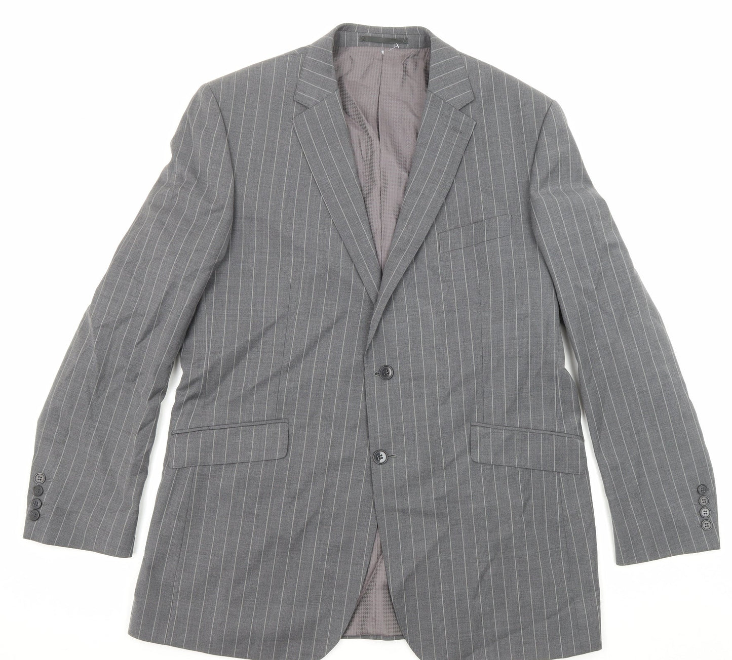 Mens UK Size 44 City Survival Regular Grey Suit Jacket