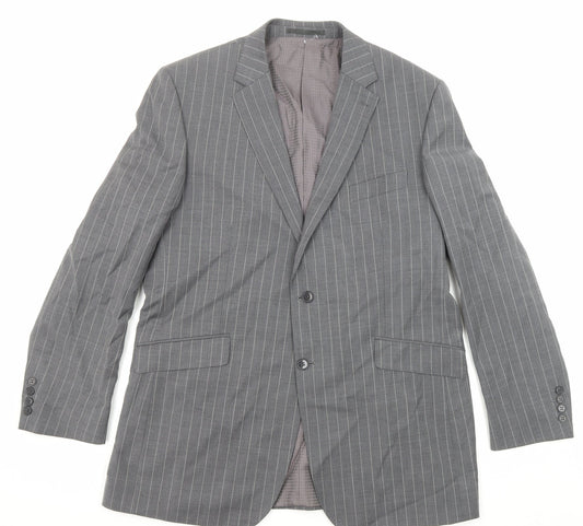 Mens UK Size 44 City Survival Regular Grey Suit Jacket