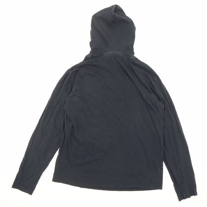 Brave Soul Womens Blue Cotton Pullover Hoodie Size L Pullover