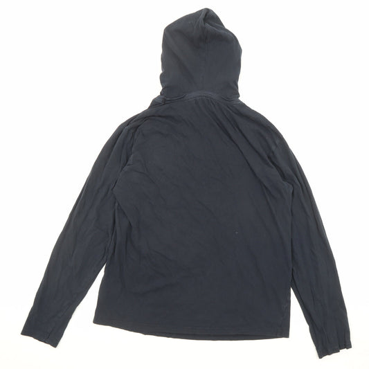 Brave Soul Womens Blue Cotton Pullover Hoodie Size L Pullover