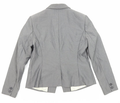 NEXT Womens Grey Polyester Jacket Suit Jacket Size 14