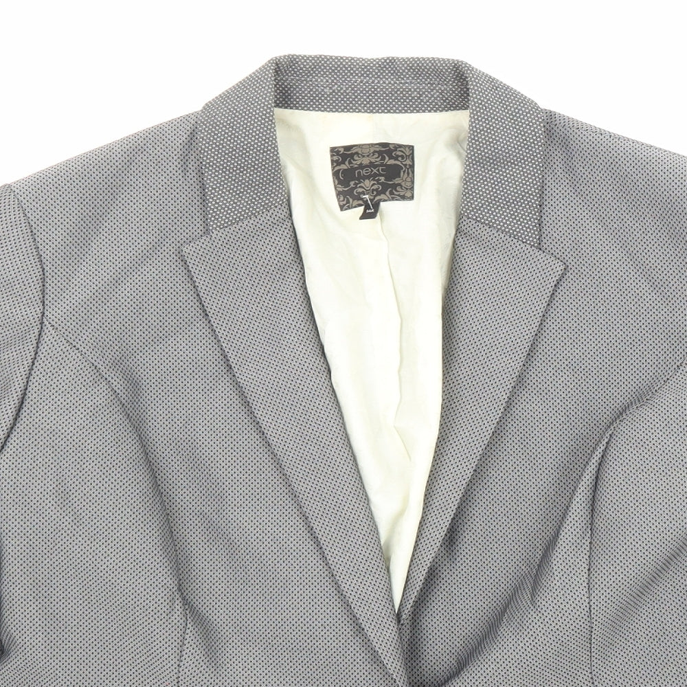 NEXT Womens Grey Polyester Jacket Suit Jacket Size 14
