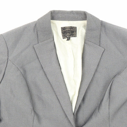 NEXT Womens Grey Polyester Jacket Suit Jacket Size 14