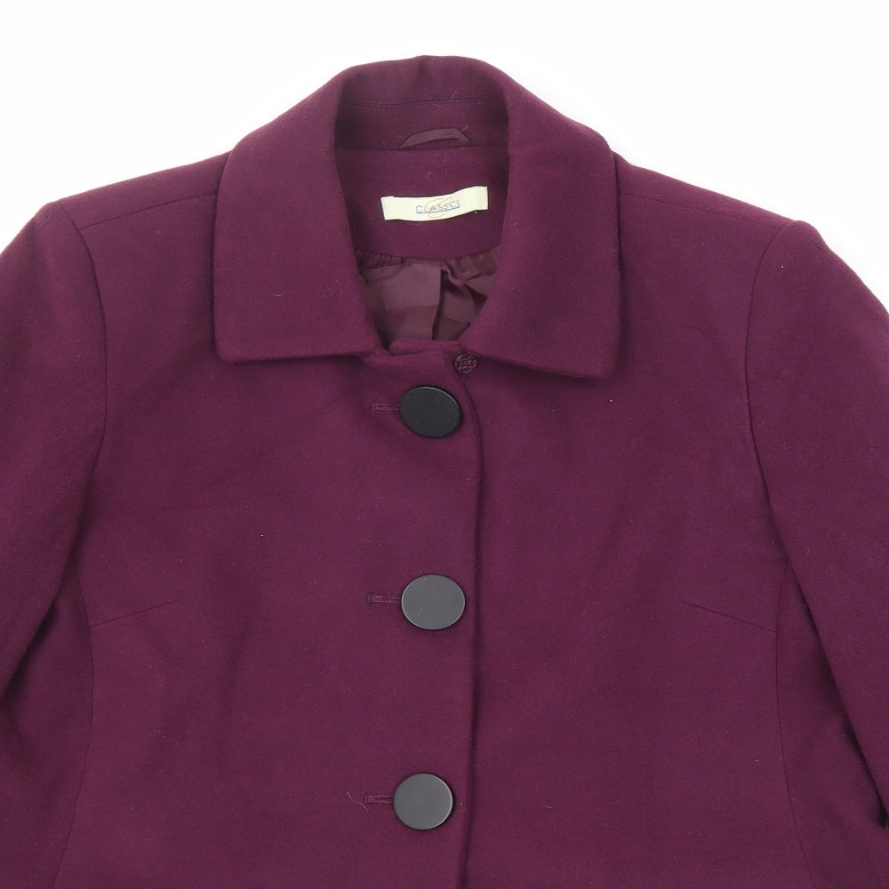 Classics Womens Purple Jacket Size 12 Button