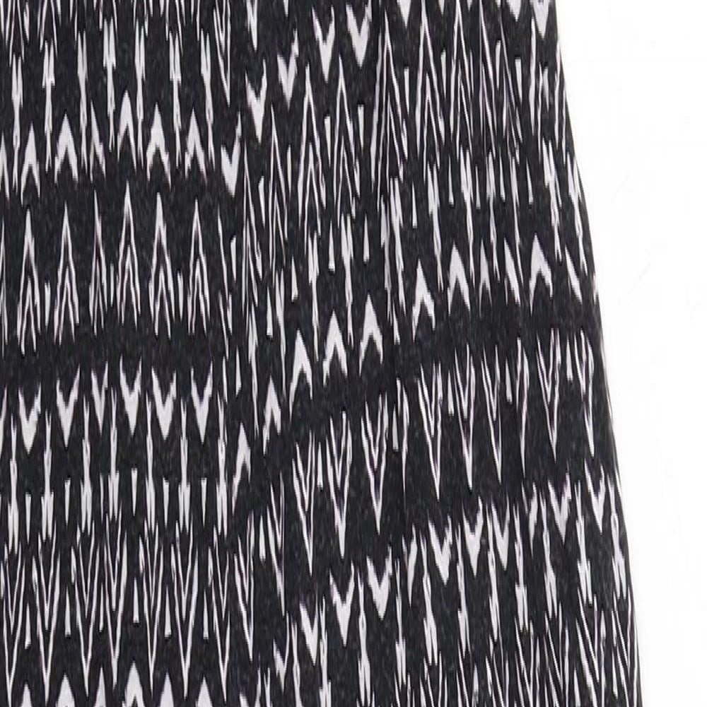 H&M Womens Black Geometric Viscose Jumpsuit One-Piece Size S L29 in Pullover